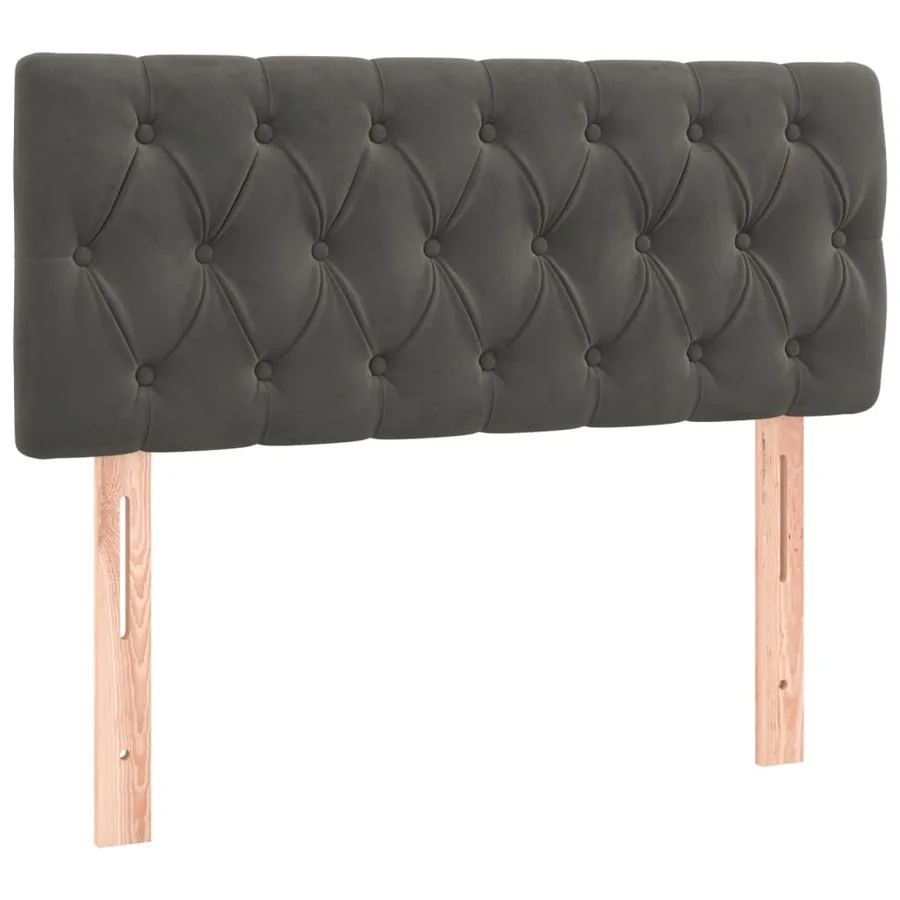 Sommier à lattes de lit avec matelas LED Gris foncé 100x200 cm - 7