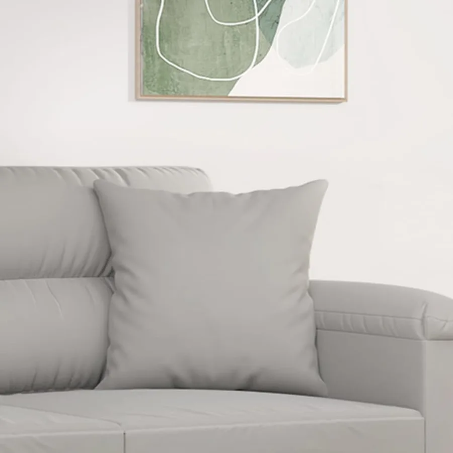 Coussins décoratifs lot de 2 Gris clair Tissu microfibre - 5