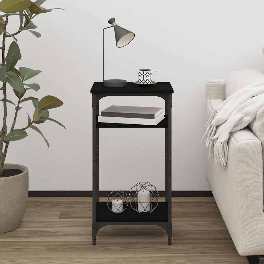 Table d'appoint Noir 40x30x75 cm Bois d'ingénierie - 3