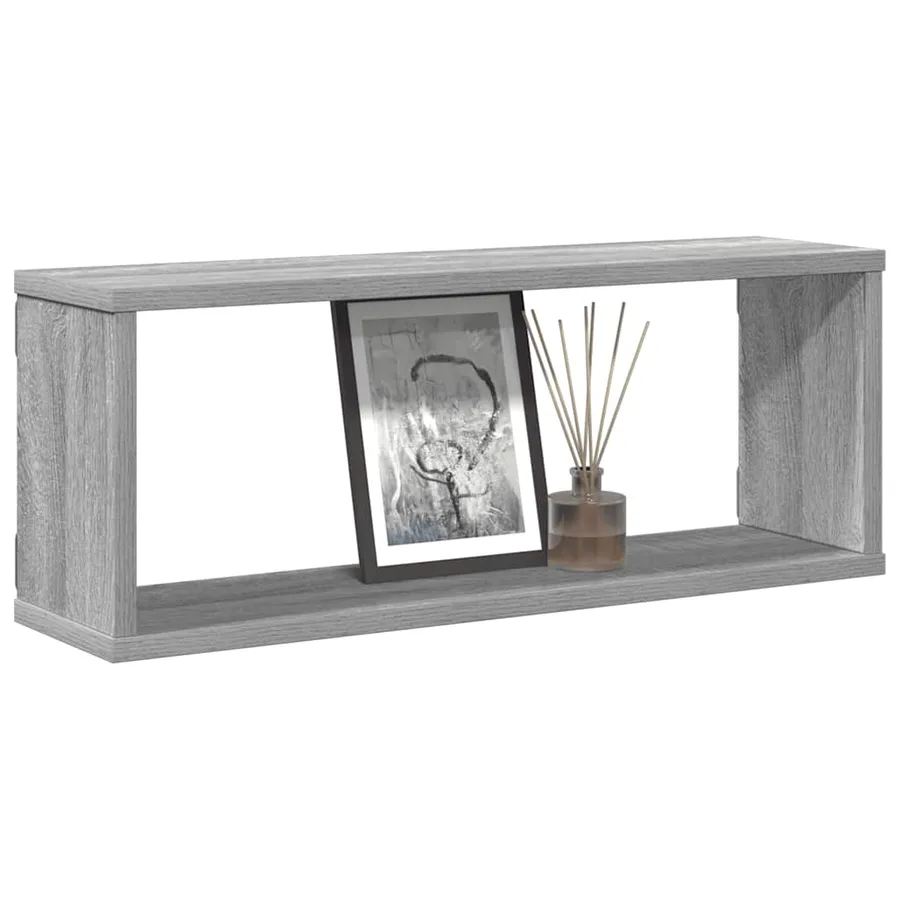 Étagères murales cube 4 pcs Sonoma gris 60x15x23 cm Bois - 4
