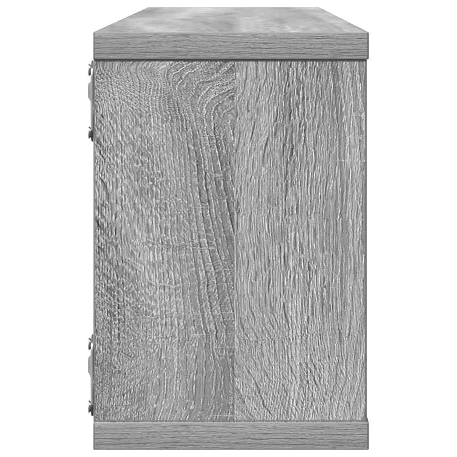 Étagères murales cube 4 pcs Sonoma gris 60x15x23 cm Bois - 7