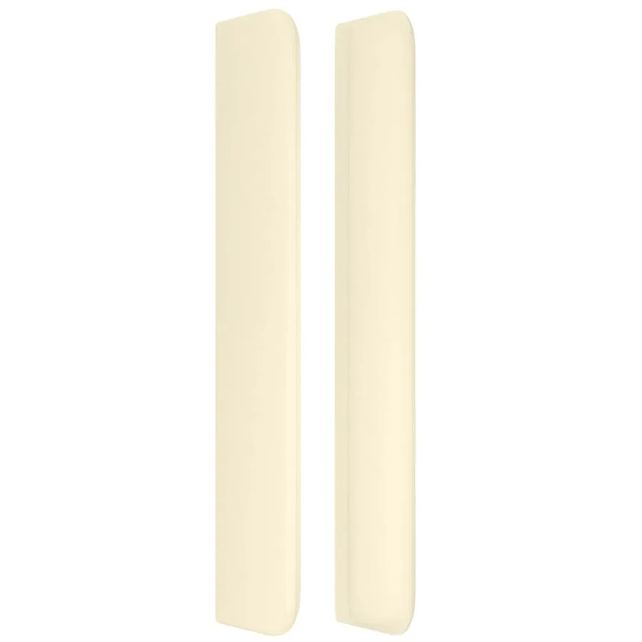 Tête de lit avec oreilles Crème 183x16x118/128 cm Similicuir - 4