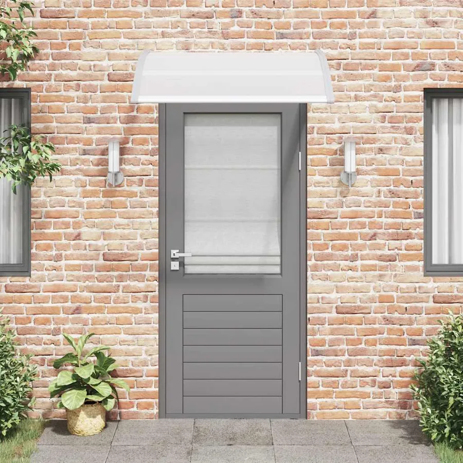 Auvent de porte Gris 120 x 100 cm PC - 3
