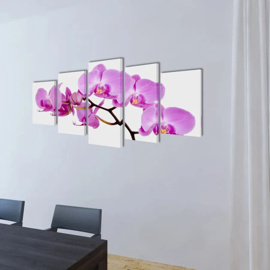 Set de toiles murales imprimées Orchidée 200 x 100 cm - 2