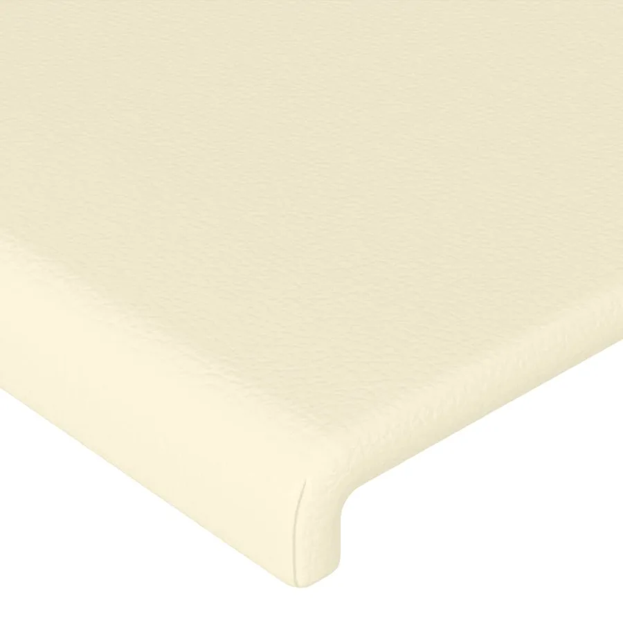 Tête de lit à LED Crème 180x5x118/128 cm Similicuir - 5