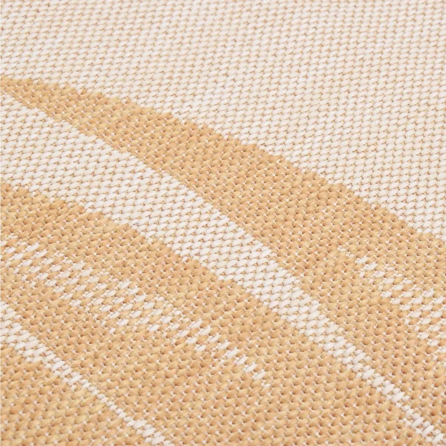 Tapis à tissage plat d'extérieur 140x200 cm Motif de feuille - 5