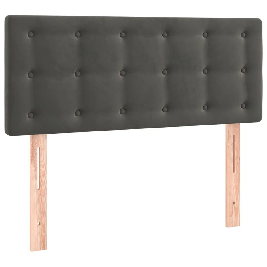 Tête de lit à LED Gris foncé 80x5x78/88 cm Velours - 4