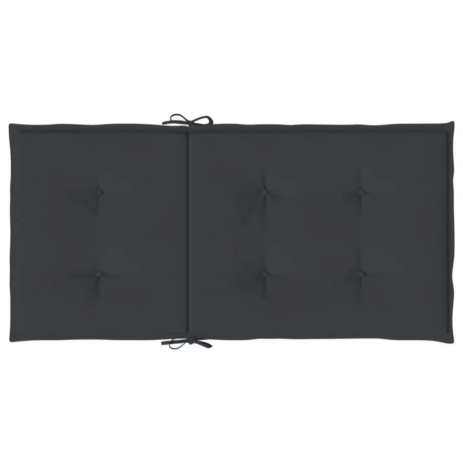 Coussins de chaise de jardin à dossier bas lot de 6 noir - 7