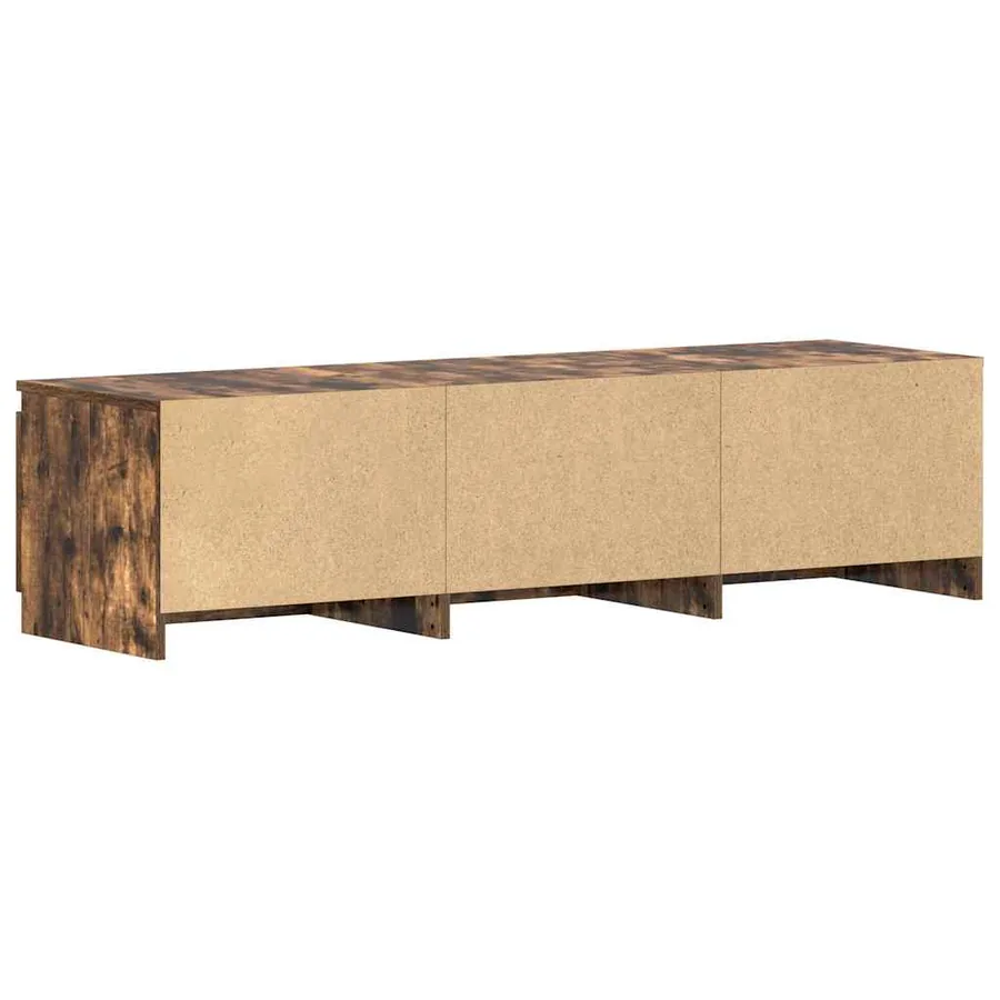 Meuble TV Chêne fumé 140x40x35,5 cm Bois d'ingénierie - 7