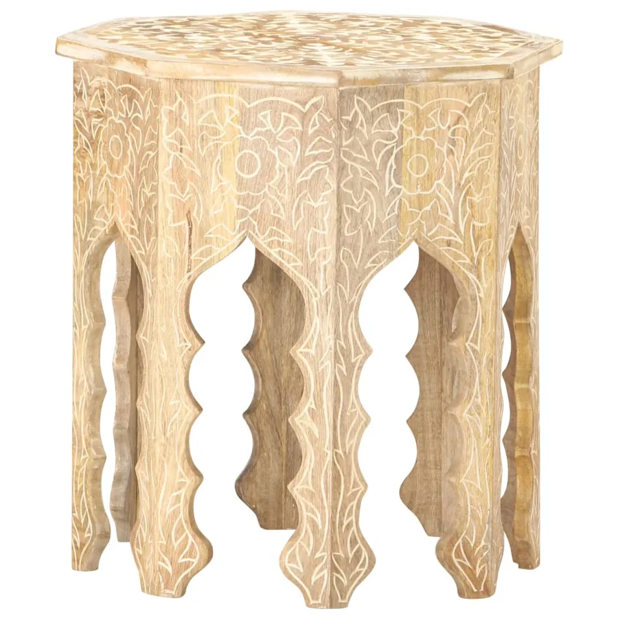 Table d'appoint Ø48 cm Bois de manguier massif - 10