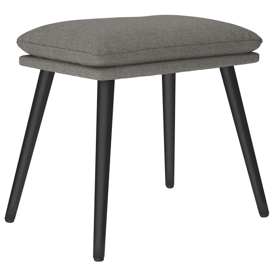 Repose-pied Gris clair 45x29,5x35 cm Tissu - 2