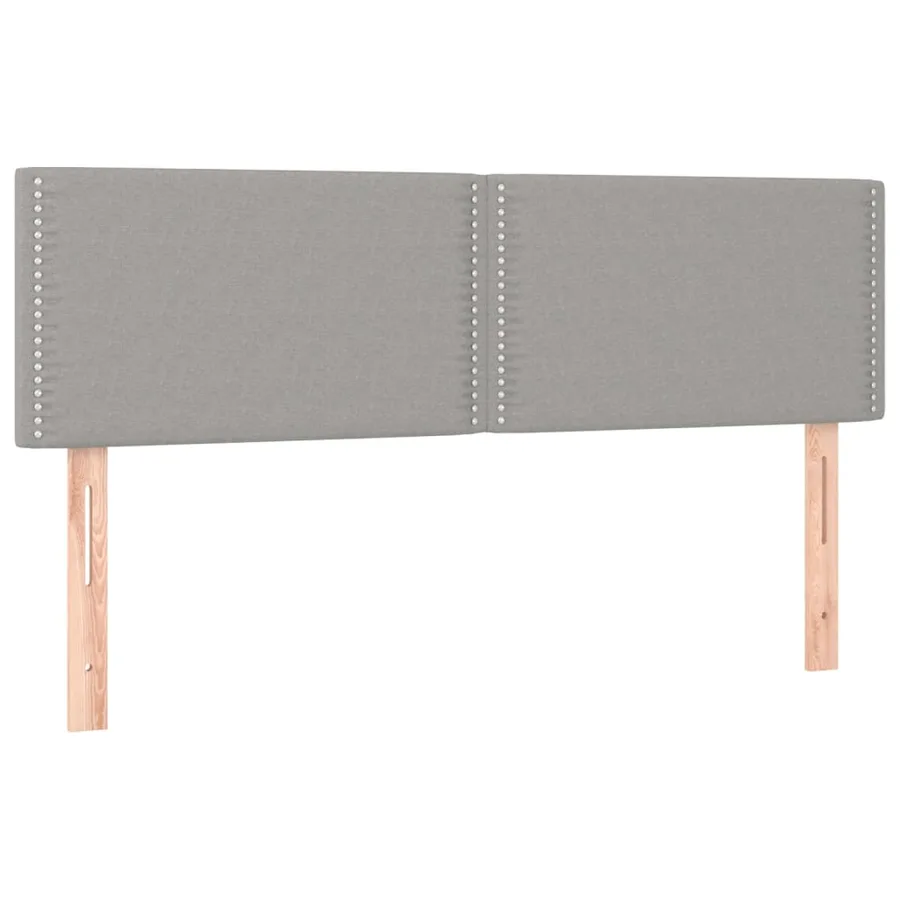 Sommier à lattes de lit et matelas et LED Gris clair 140x190 cm - 7