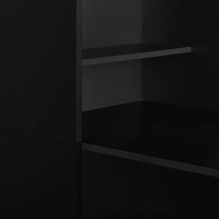 Table de bar avec armoire Noir 115x59x200 cm - 5