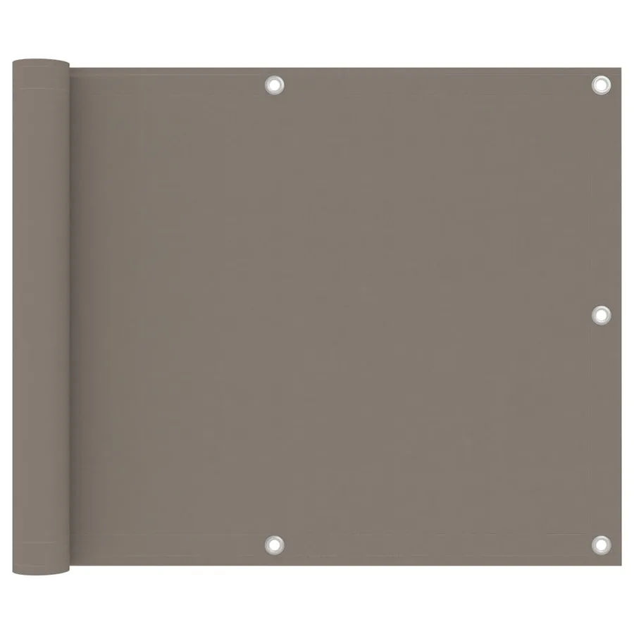 Écran de balcon Taupe 75x500 cm Tissu Oxford