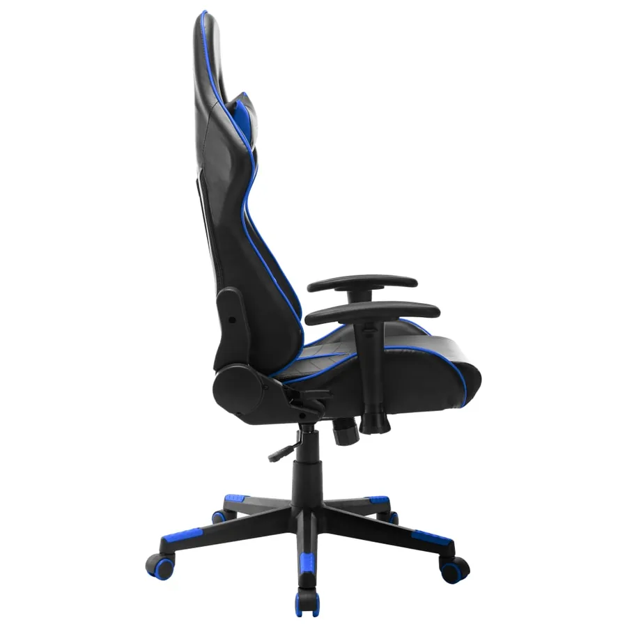 Chaise de jeu Noir et bleu Cuir artificiel - 5