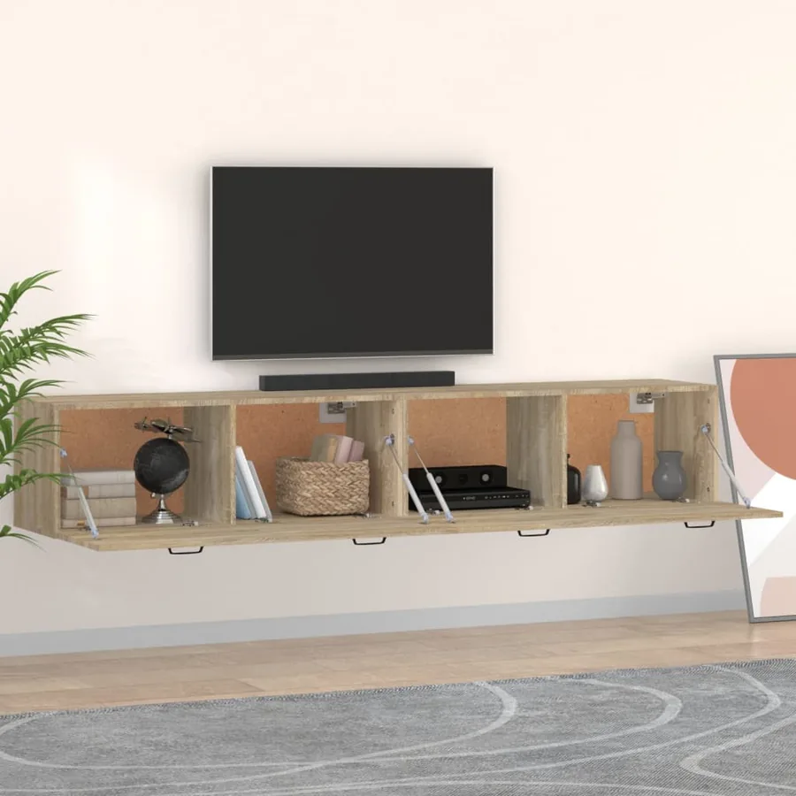 Armoires murales 2 pcs Chêne sonoma 100x36,5x35 cm - 3