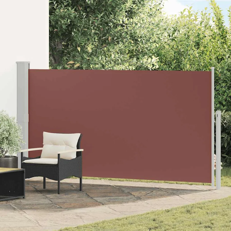 Auvent latéral rétractable de patio 170x300 cm Marron