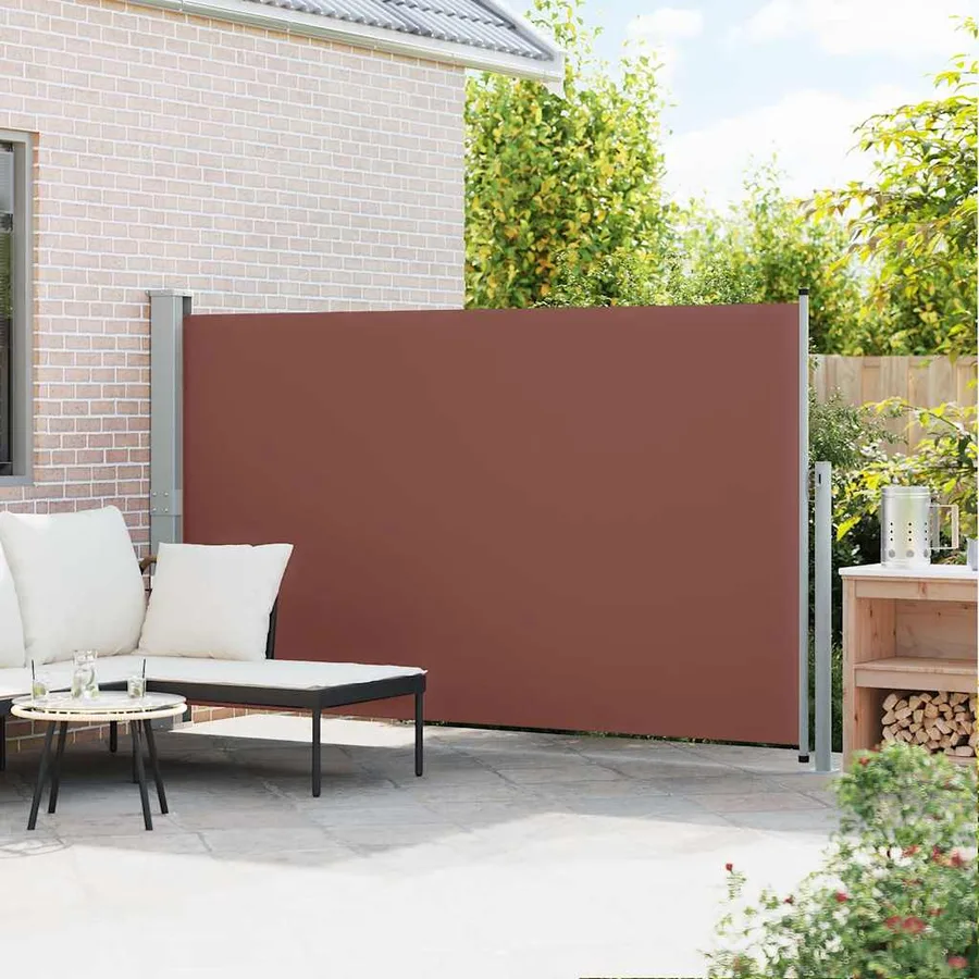 Auvent latéral rétractable de patio 170x300 cm Marron - 3