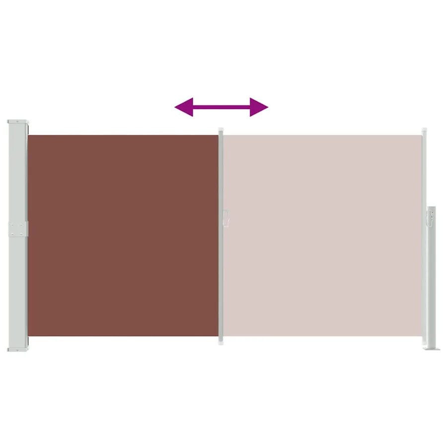 Auvent latéral rétractable de patio 170x300 cm Marron - 8