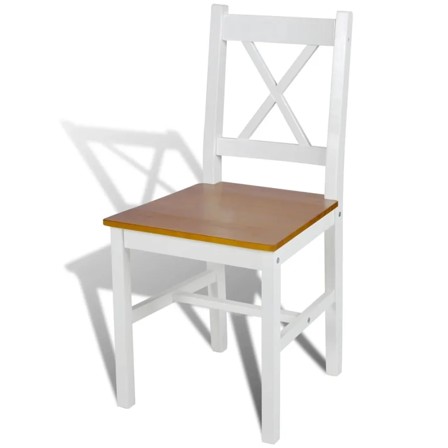 Chaises à manger lot de 6 blanc pinède - 3