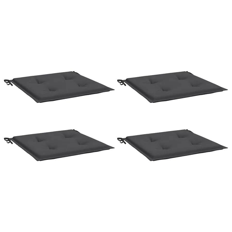 Coussins de chaise de jardin lot de 4 anthracite 50x50x4 cm - 3