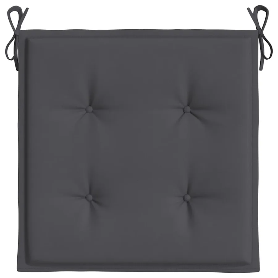Coussins de chaise de jardin lot de 4 anthracite 50x50x4 cm - 6