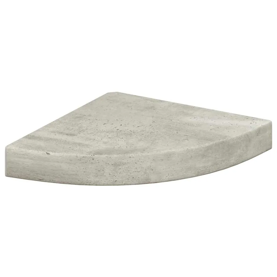 Étagères d'angle murales 4 pcs Gris béton 25x25x3,8 cm MDF - 5
