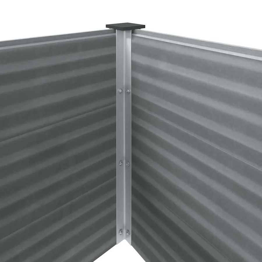 Lit surélevé de jardin 250x100x54 cm WPC Gris - 6