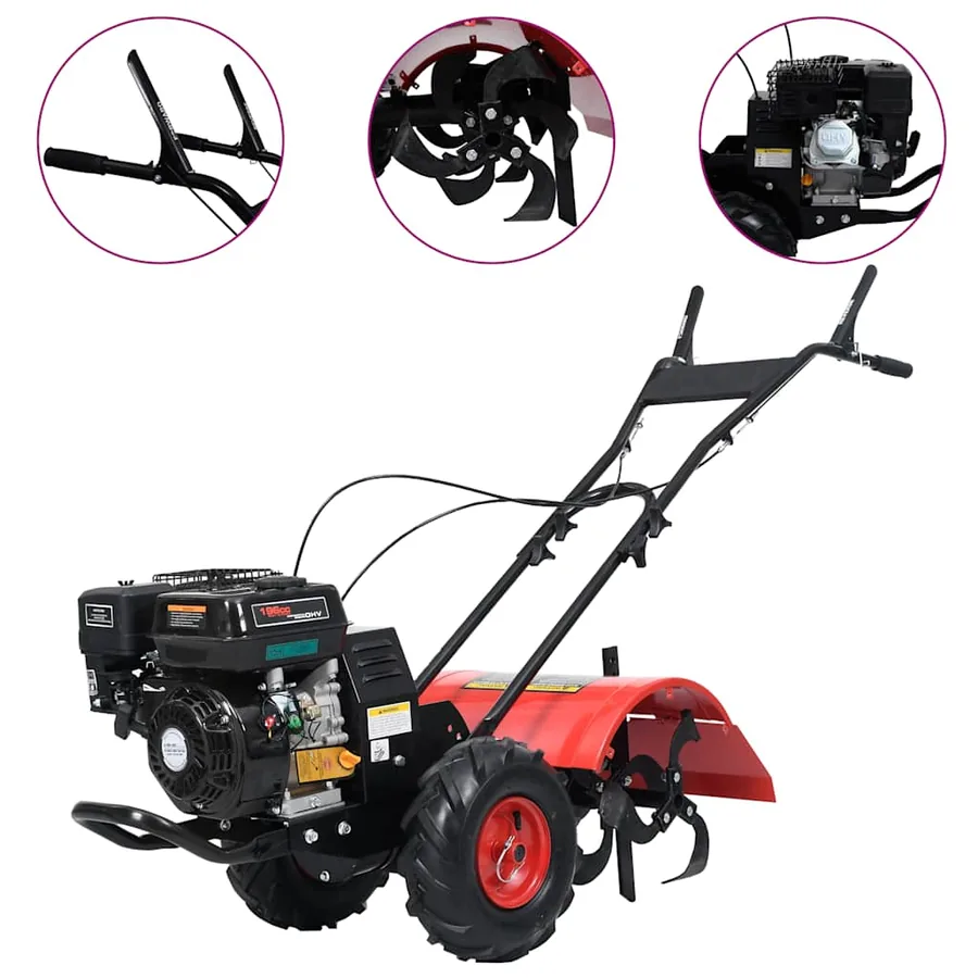 Cultivateur à essence 6,5 ch 196 cc