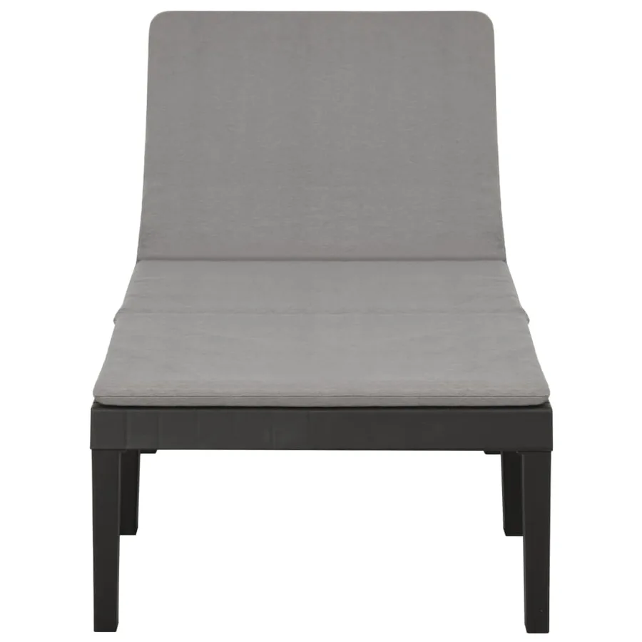 Chaise longue avec coussin Plastique Blanc - 13