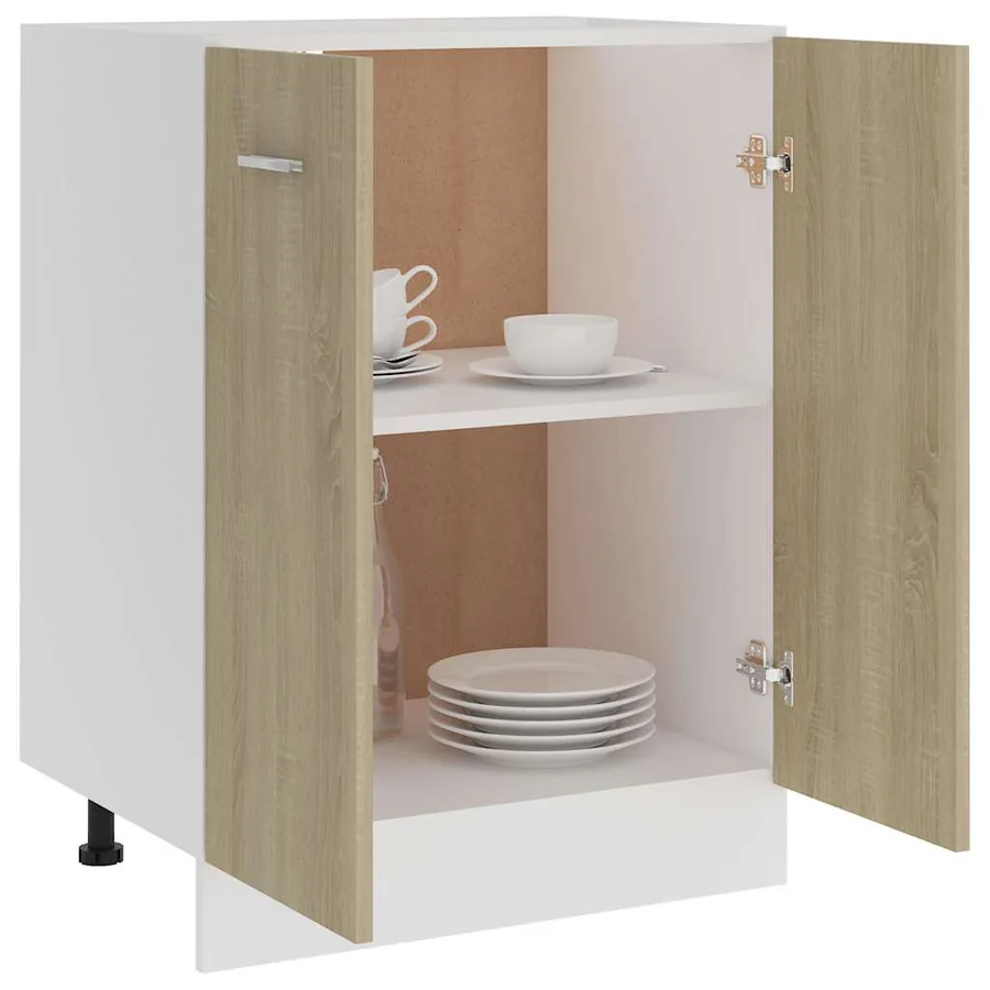 Meuble bas "Lyon" Chêne Sonoma 60 x 46 x 81,5 cm Bois d'ingénierie - 4