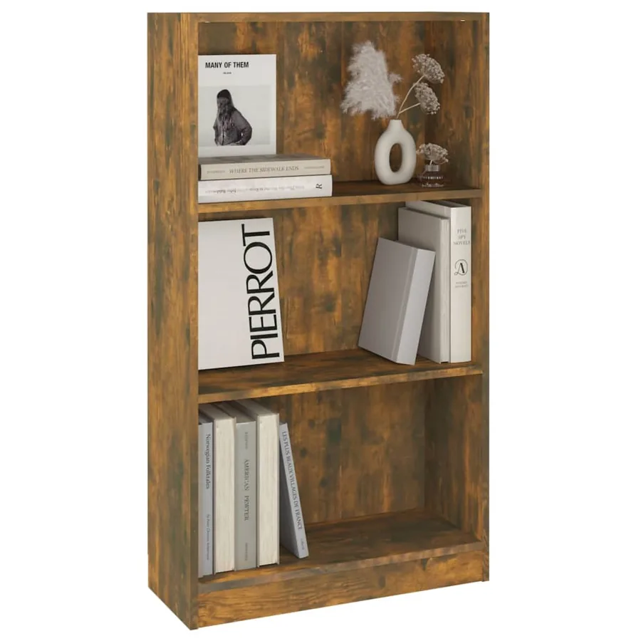 Bibliothèque Chêne fumé 60x24x109 cm Bois d'ingénierie - 4
