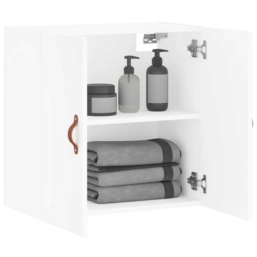Armoire murale blanc 60x31x60 cm bois d'ingénierie - 4