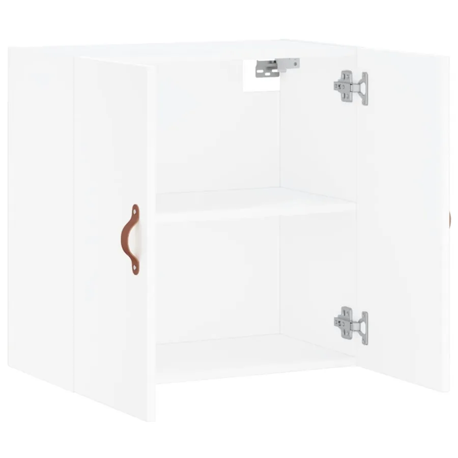 Armoire murale blanc 60x31x60 cm bois d'ingénierie - 6