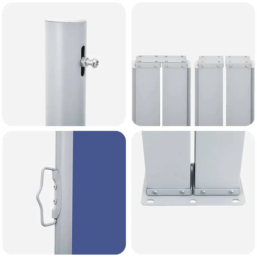 Auvent latéral rétractable de patio 170x1200 cm Bleu - 12