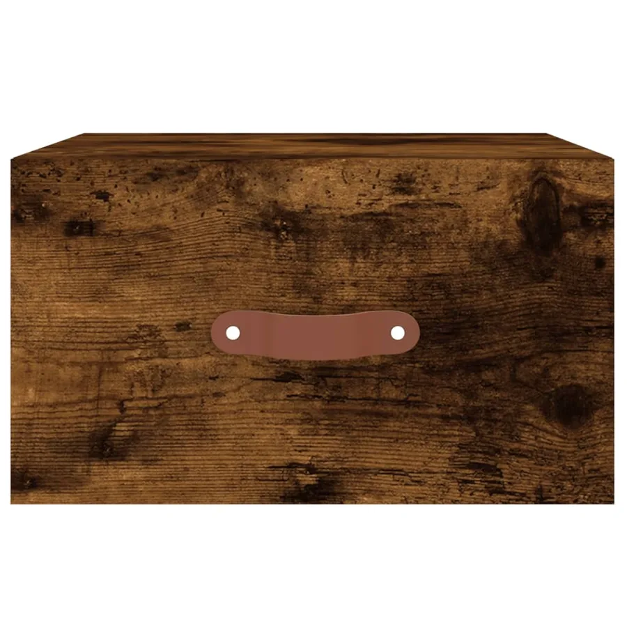 Tables de chevet murales 2 pcs chêne fumé 35x35x20 cm - 4
