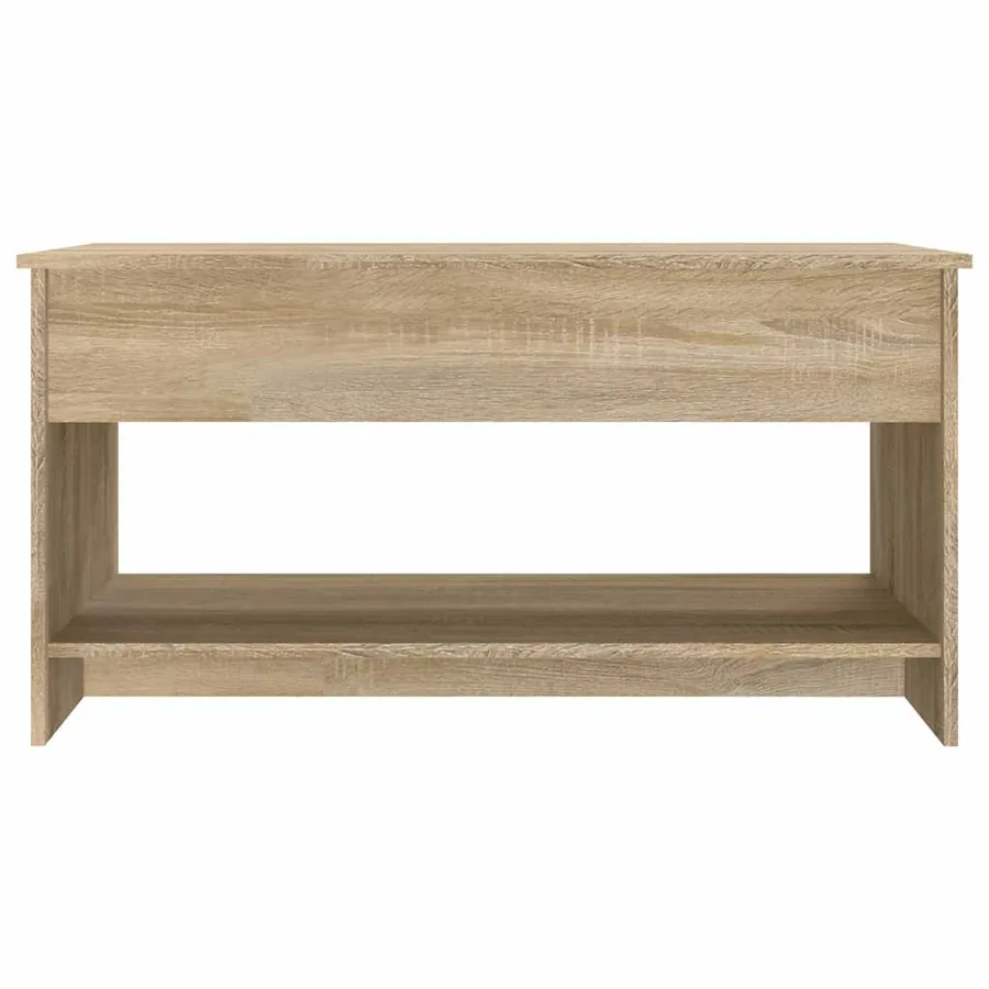 Table basse chêne sonoma 102x50x52,5 cm bois d'ingénierie - 6