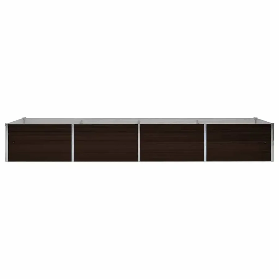 Lit surélevé de jardin Marron 320x80x45 cm Acier galvanisé - 4