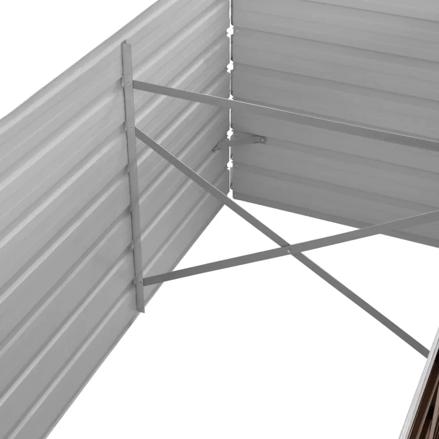 Lit surélevé de jardin Marron 320x80x45 cm Acier galvanisé - 7