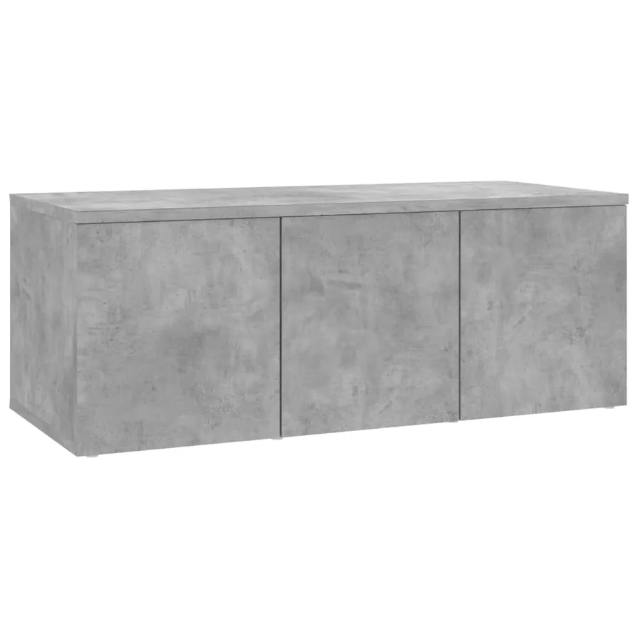 Meuble TV Gris béton 80x34x30 cm Bois d'ingénierie - 2