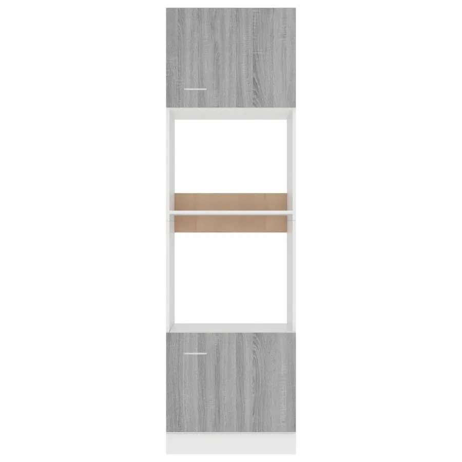 Meuble micro-ondes "Lyon" Gris Sonoma 60 x 57 x 207 cm Bois d'ingénierie - 5