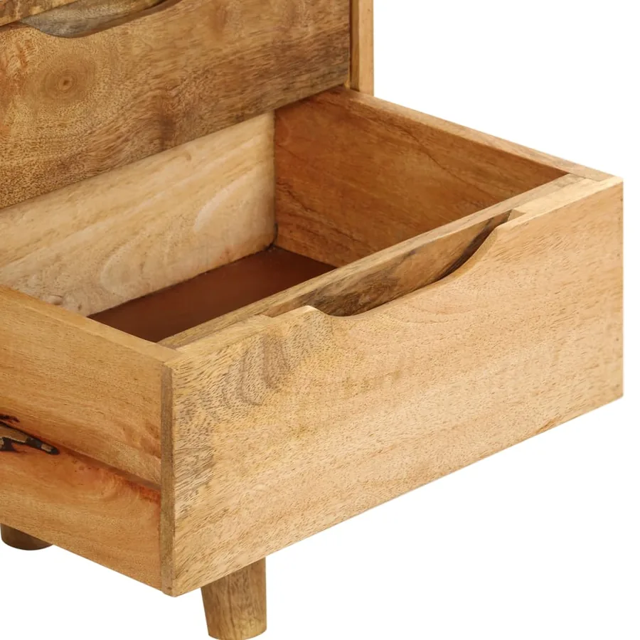 Table de chevet Bois de manguier massif 40 x 30 x 59,5 cm - 10