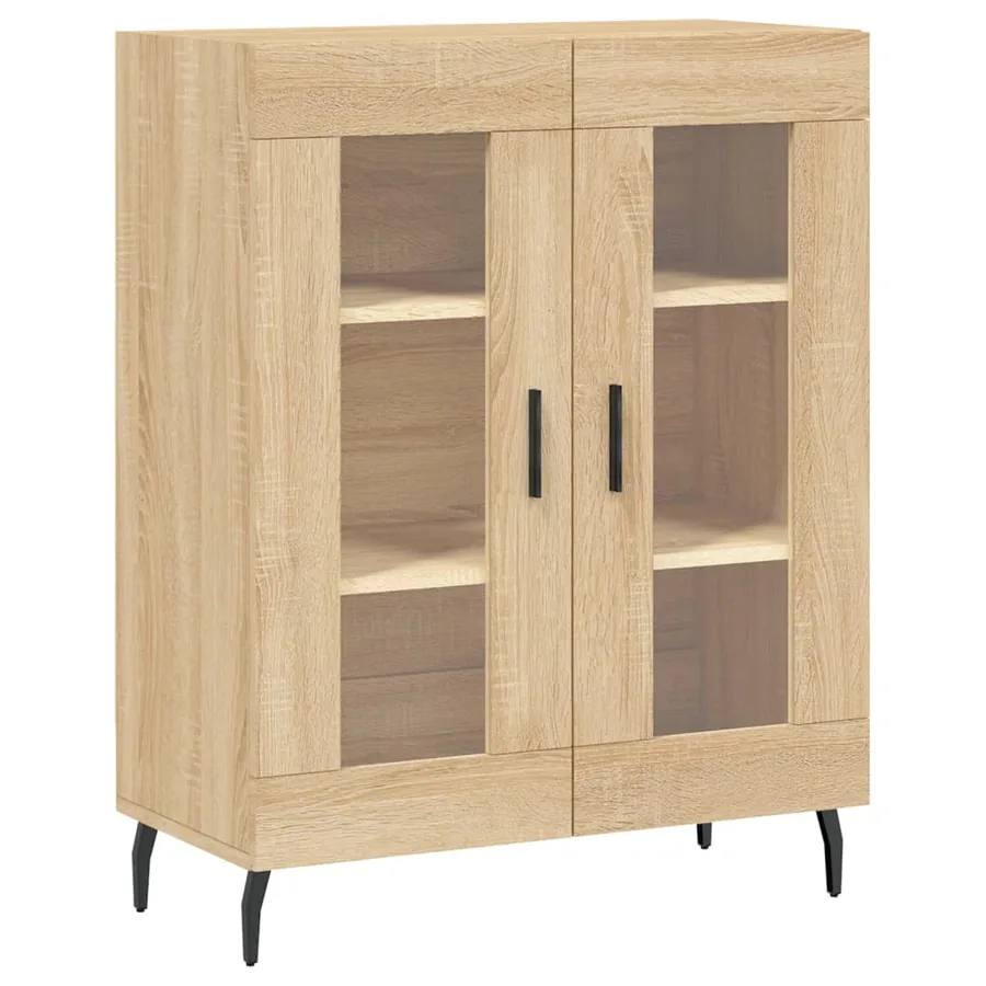 Buffet haut Chêne sonoma 69,5x34x180 cm Bois d'ingénierie - 7