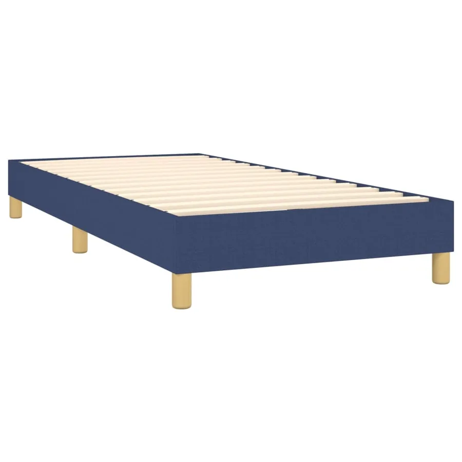 Sommier à lattes de lit avec matelas et LED Bleu 90x200cm Tissu - 5