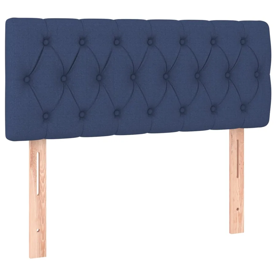 Sommier à lattes de lit avec matelas et LED Bleu 90x200cm Tissu - 7