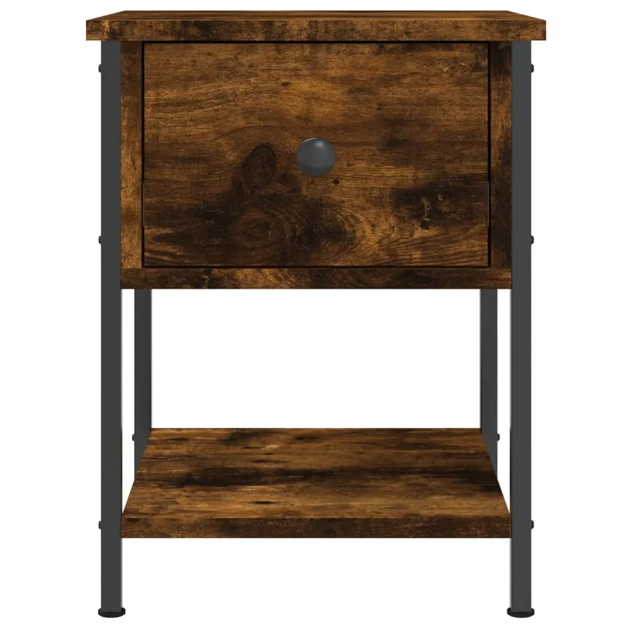 Tables de chevet 2pcs chêne fumé 34x35,5x45cm bois d’ingénierie - 7