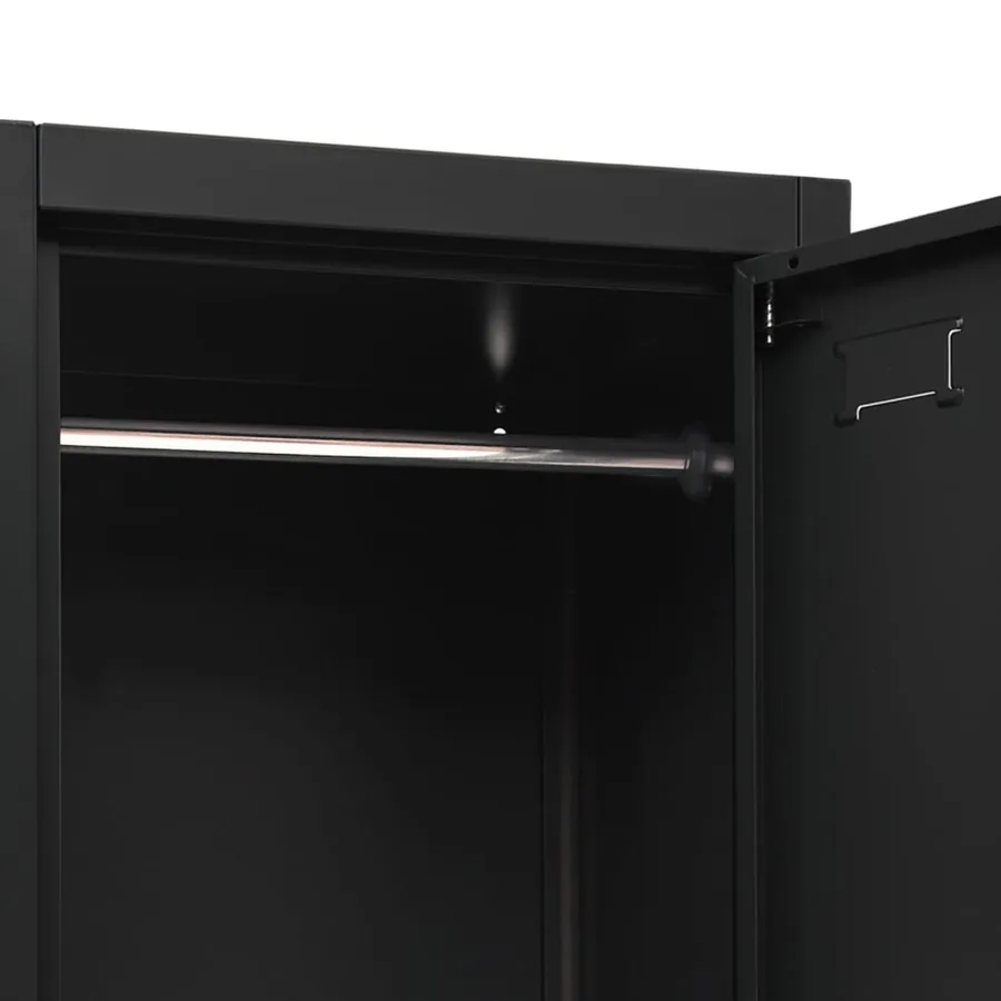 Armoire à casiers Noir 38x45x180 cm Acier - 6