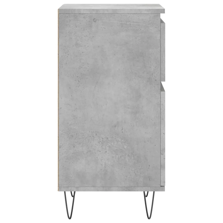 Buffet gris béton 40x35x70 cm bois d'ingénierie - 7