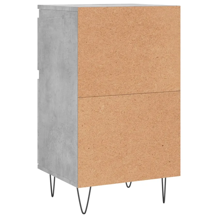 Buffet gris béton 40x35x70 cm bois d'ingénierie - 8