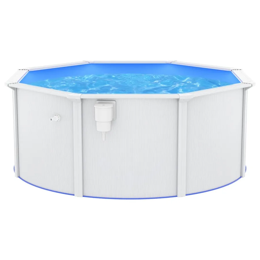 Piscine avec parois en acier 300x120 cm Blanc - 2